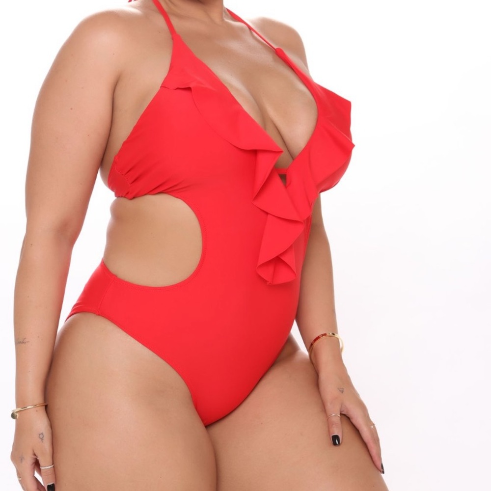 Pier Sunset Ruffle Monokini Fashion Nova Size  L